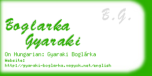 boglarka gyaraki business card